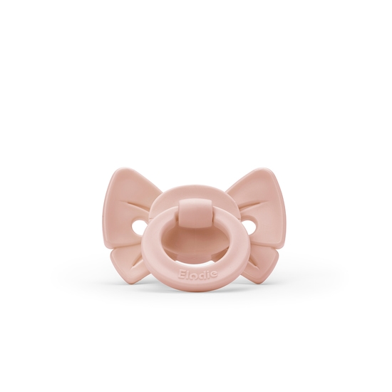 Elodie Binky Bow Silicone 3m+ Misty Pink