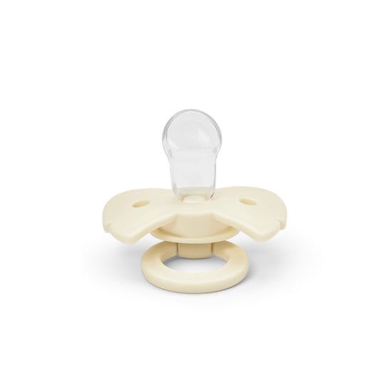 Elodie Binky Bow Silicone 0-6m Oat White