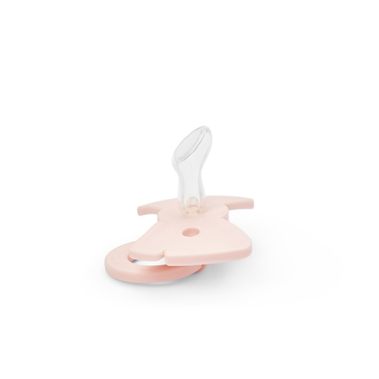 Elodie Binky Bow Silicone 0-6m Misty Pink