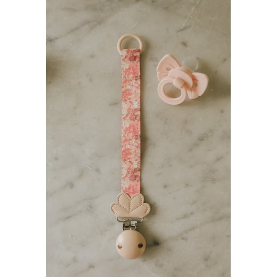 Elodie Binky Bow Silicone 0-6m Misty Pink