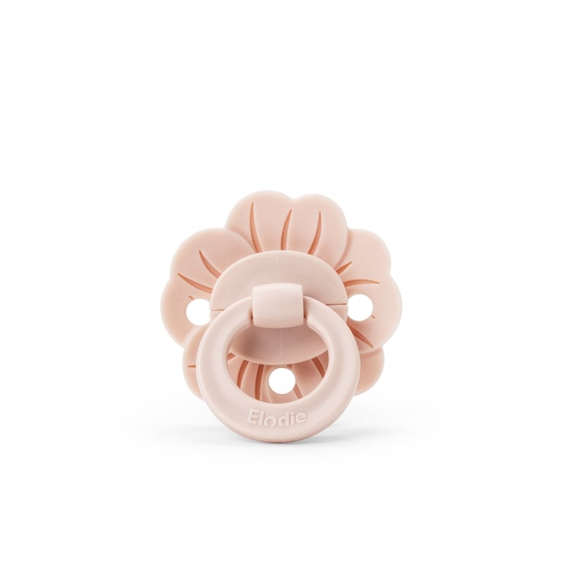 Elodie Binky Bloom Silicone 0-6m Powder Pink
