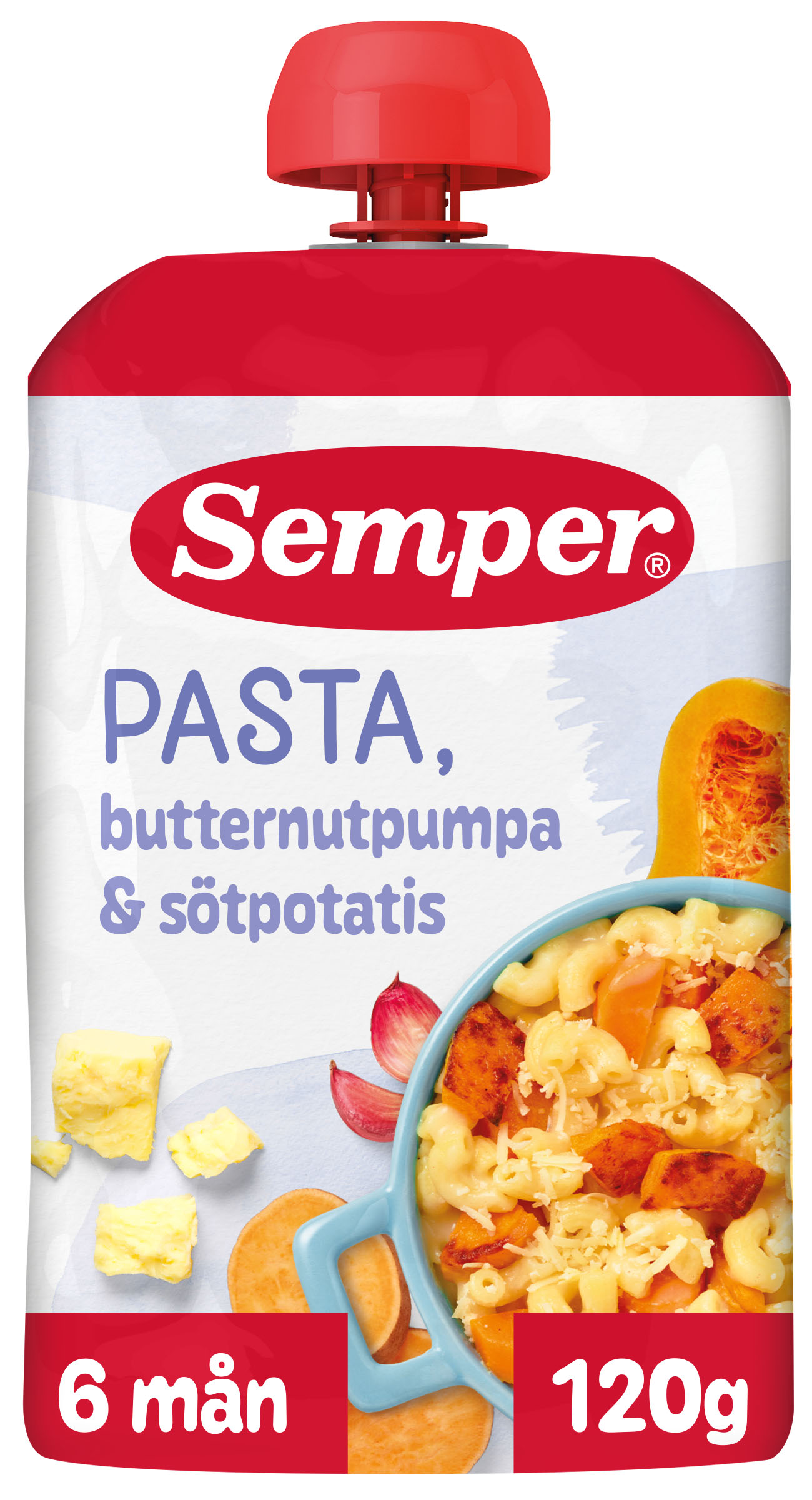 Semper Pasta, Sötpotatis och Pumpa 120 g