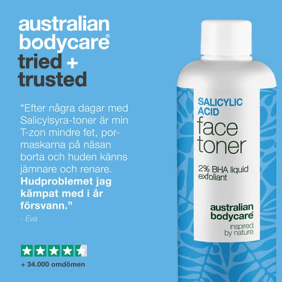 Australian Bodycare Salicylic Acid Face Toner 2% BHA exfoliant 150 ml