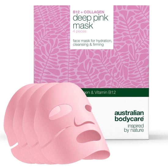 Australian Bodycare B12 + Collagen Deep Pink Mask 4 st