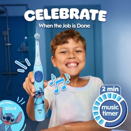 Oral-B iO Kids 6+ Disney Stitch Eltandborste med Musiktimer