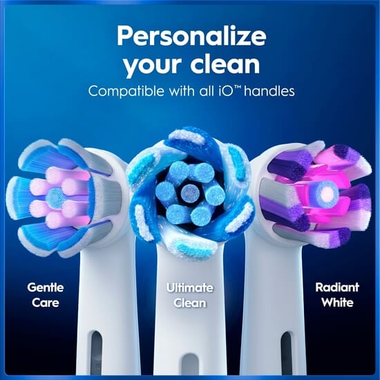Oral-B iO 5 Eltandborste Vit med Resefodral och Borthuvudshållare