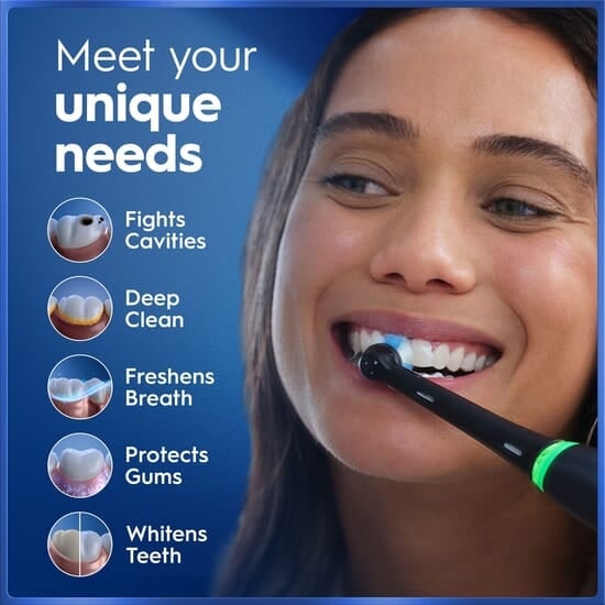 Oral-B iO 5 Eltandborstar Duo-pack Svart & Vit med Resefodral