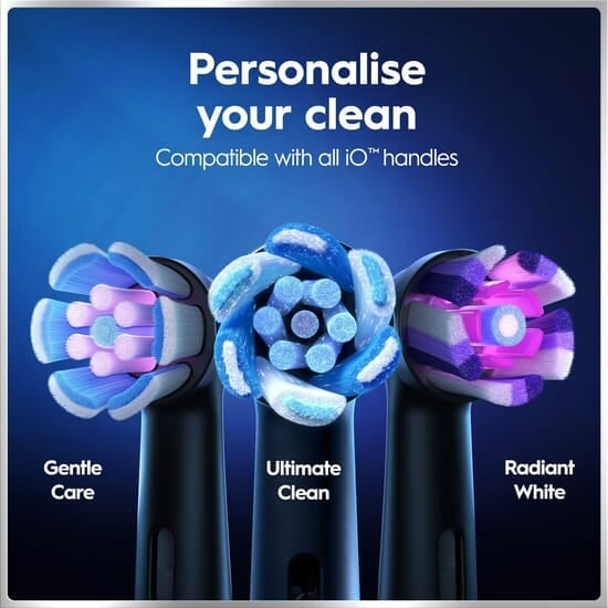 Oral-B iO 6 Eltandborste Svart med Resefodral och Borsthuvudshållare