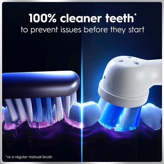 Oral-B iO 6 Eltandborste Vit med Resefodral och Borsthuvudshållare