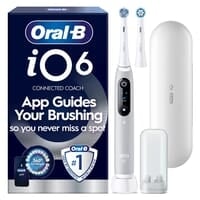 Oral-B iO 6 Eltandborste Grå med Resefodral och Borsthuvudshållare