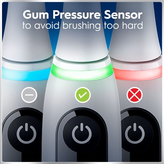 Oral-B iO 6 Eltandborste Grå med Resefodral och Borsthuvudshållare