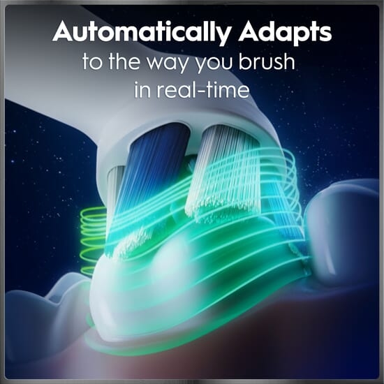 Oral-B iO 10 Eltandborste Vit med Magnetisk snabbladdare, Resefodral & Borsthuvudshållare
