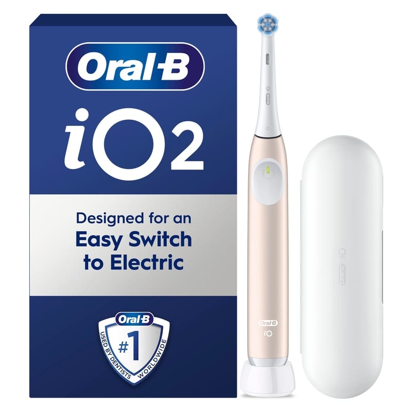 Oral-B iO 2 Calm Pink Eltandborste med Resefodral