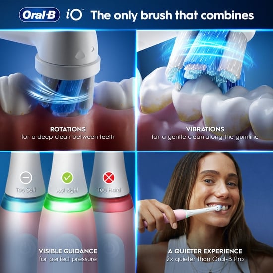 Oral-B iO 2 Calm Pink Eltandborste med Resefodral