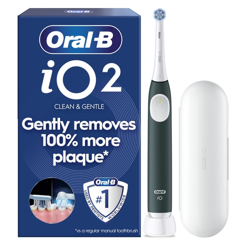 Oral-B iO 2 Forest Green Eltandborste med Resefodral
