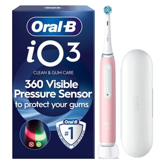 Oral-B iO 3 Eltandborste Rosa med Resefodral