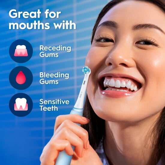 Oral-B iO 3 Eltandborste Blå med Resefodral