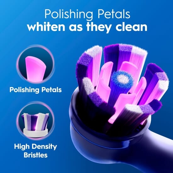 Oral-B iO 3 Eltandborste Vit Whitening Edition med Radiant White Tandborsthuvud & Borsthuvudshållare