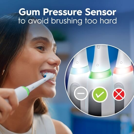 Oral-B iO 3 Eltandborste Vit Whitening Edition med Radiant White Tandborsthuvud & Borsthuvudshållare