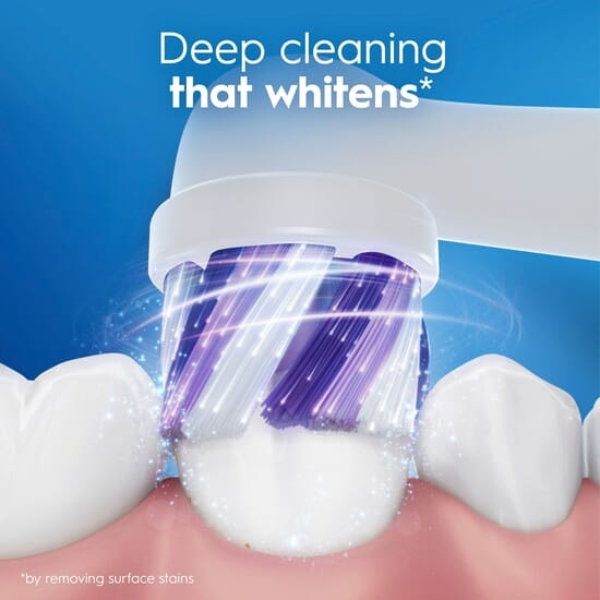Oral-B iO 3 Eltandborste Vit Whitening Edition med Radiant White Tandborsthuvud & Borsthuvudshållare