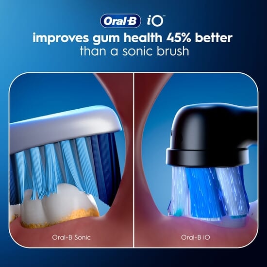 Oral-B iO 3 Eltandborste Svart med Tandborsthuvud & Resefodral