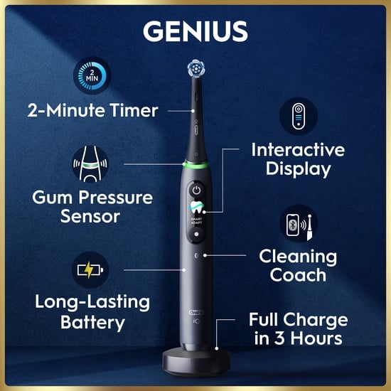 Oral-B iO 9 Eltandborste Svart med tillbehör