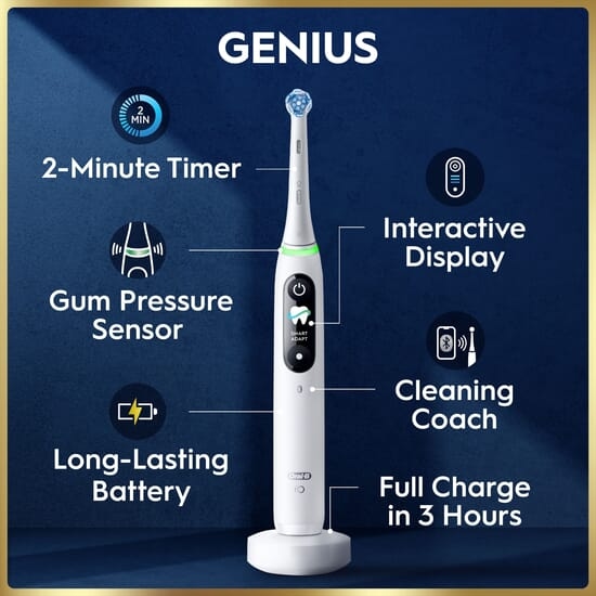 Oral-B iO 9 Eltandborste Vit med tillbehör
