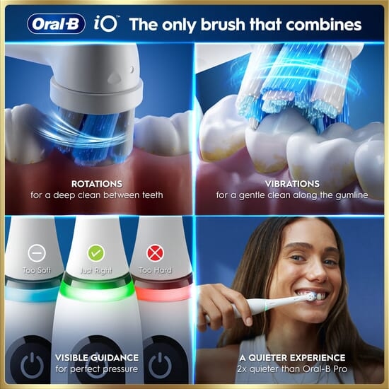 Oral-B iO 9 Eltandborste Vit med tillbehör