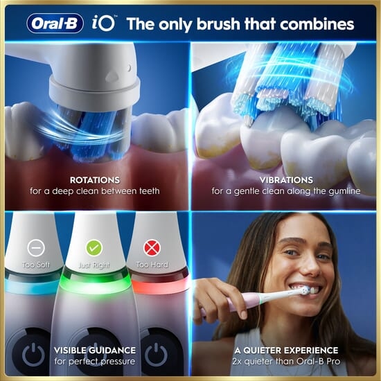 Oral-B iO 9 Eltandborste Rosa med tillbehör
