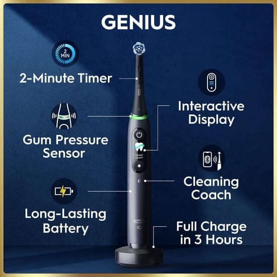 Oral-B iO 9 Eltandborstar Duo-pack Svart & Rosa med tillbehör