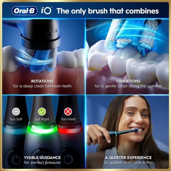 Oral-B iO 9 Eltandborstar Duo-pack Svart & Rosa med tillbehör