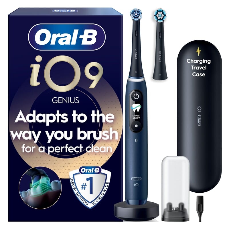 Oral-B iO 9 Eltandborste Blå med tillbehör