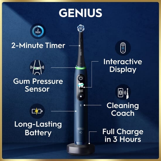 Oral-B iO 9 Eltandborste Blå med tillbehör