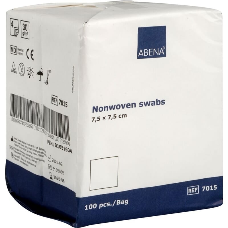 ABENA Kompress Non-woven Vit 7,5 x 7,5 cm 100 st