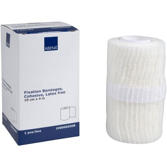 ABENA Fixeringsbinda Självhäftande Vit 10 cm x 4 m