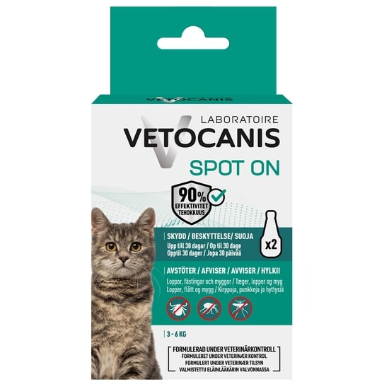 Vetocanis Anti-parasit Spot on Katt 2 x 1,2 ml