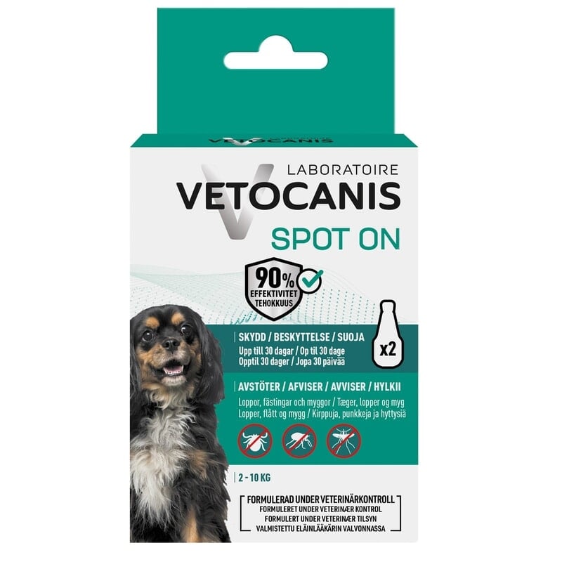 Vetocanis Anti-parasit Spot on Hund S 2 x 2 ml