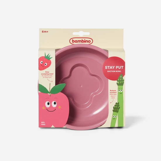 Bambino Stay put Bowl Cerise