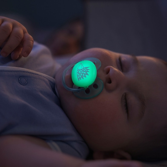 Philips Avent Ultra Soft Nattnapp Glow in the Dark Grön & Blå 0-6 månader 2 st
