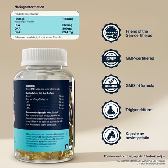 4HIM&HER Omega-3 80% Fiskeoljekapsel 120 kapslar