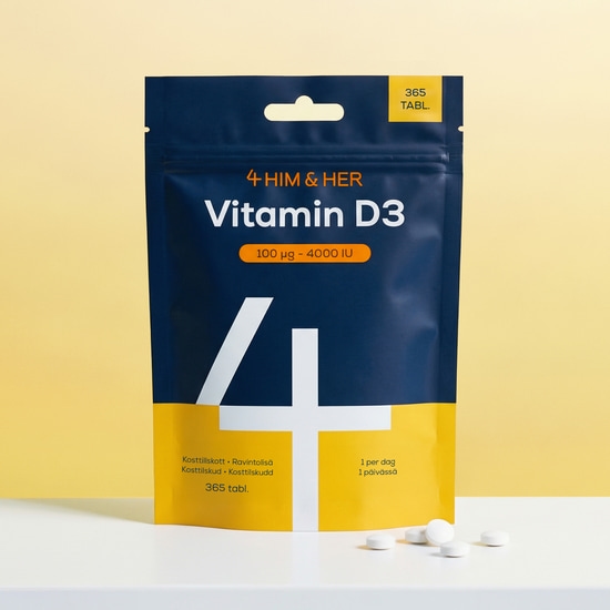 4HIM&HER Vitamin D3 100 µg/4000IU 365 tabletter