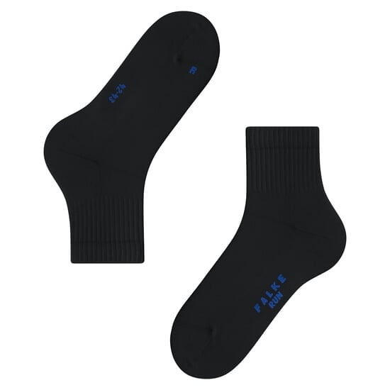 FALKE Run Rib Short Socks Black 37-38