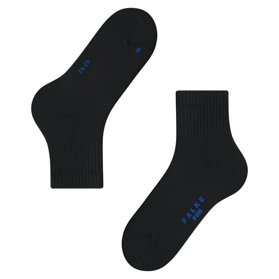 FALKE Run Rib Short Socks Black 39-41
