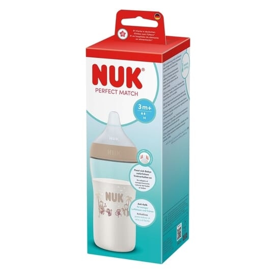 NUK Perfect Match Nappflaska 260 ml Monkey