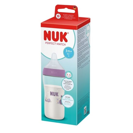 NUK Perfect Match Nappflaska 260 ml Hippo