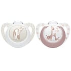 nuk-first-choice-silicone-0-6m-penguin-giraffe-2-pack