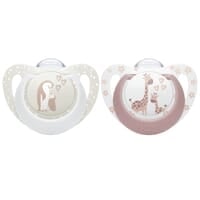 NUK First Choice Silicone 0-6M Penguin/Giraffe 2-pack
