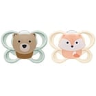 nuk-perfect-match-air-silicone-0-6m-fox-bear-2-pack