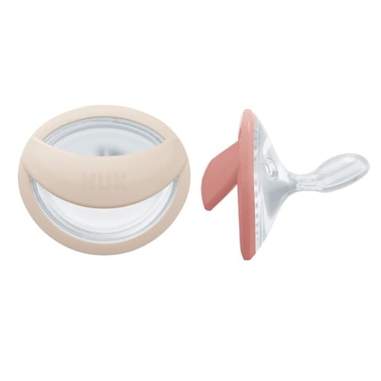 NUK Perfect Match Silicone 0-6M Beige/Red 2-pack