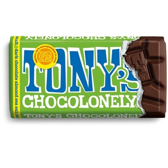 Tony's Chocolonely Dark Chocolate Almonds Sea salt 90 g